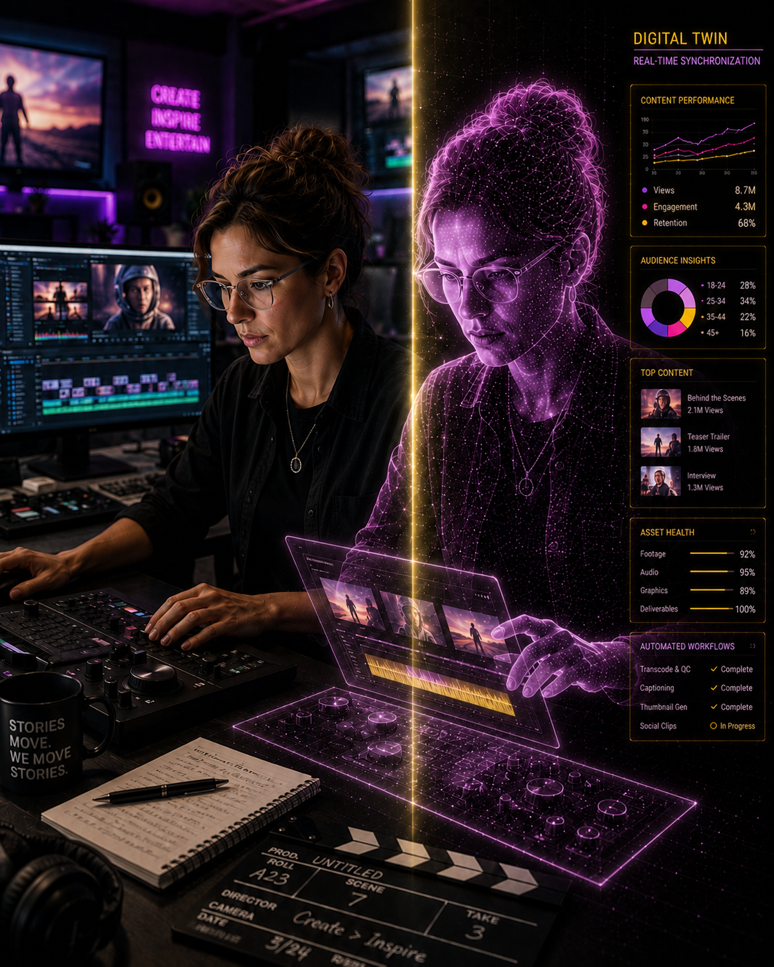 Modern media production workspace